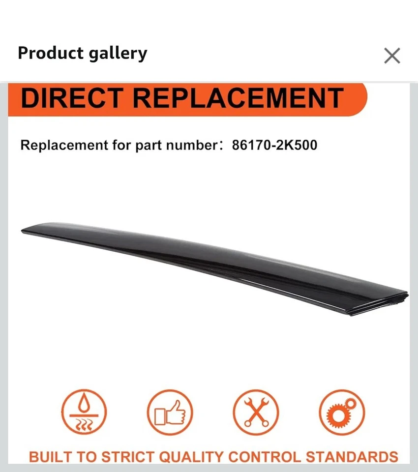 Moldura de pilar de parabrisas derecho original 861802K500 se adapta a KIA Soul 2010-2013 Foto 2 de 4