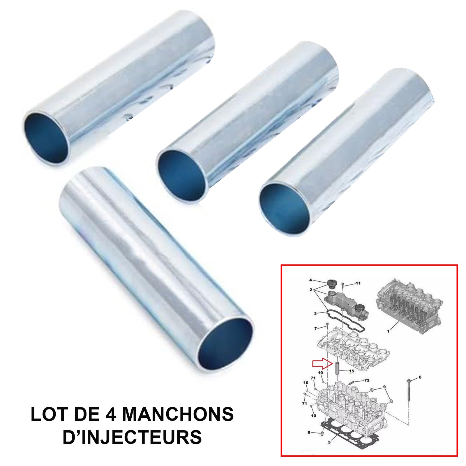 Douille support porte injecteur usinage de précision 1487870 pour Focus C-Max 1.6