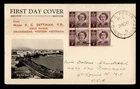 DR WHO 1947 AUSTRALIA FDC PRINCESS ELIZABETH BLOCK R80720