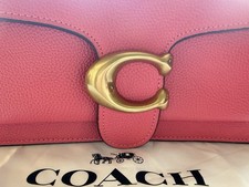 Authentic Coach Tabby 26 Shoulder Bag Pink Pebbled Leather Crossbody Style 73995