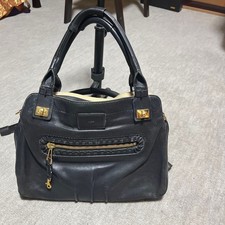 Borsa a mano Chloe originale tote bag in pelle nera da donna tasca con cernie...