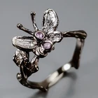 Women gift Natural Amethyst Ring 925 Sterling Silver Size 6.5 /R473043