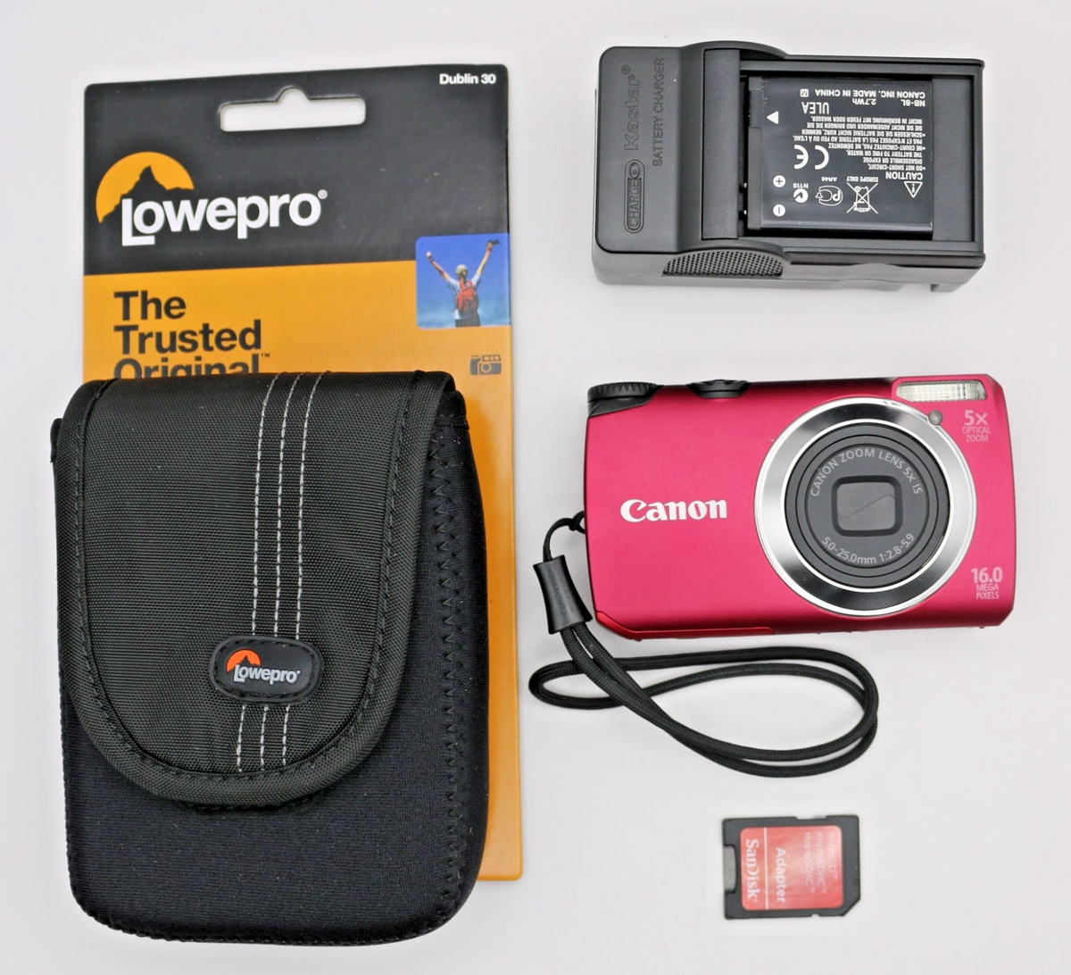Canon PowerShot A3300 IS 16MP HD Digital Camera – Red – 5x Zoom 