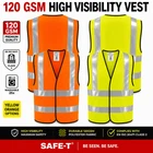 Hi Vis Vest High Viz Safety | YELLOW ORANGE | EN471 Waistcoat Visibility Jacket