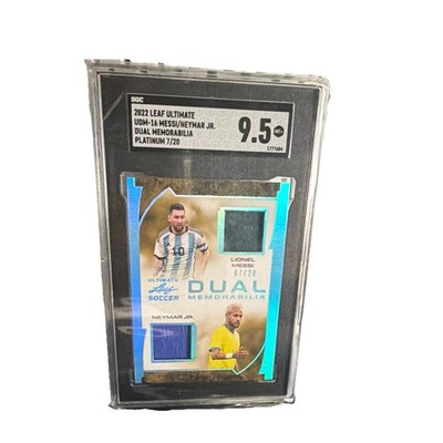 Leaf 2022 Ultimate Dual Memorabilia Messi/Neymar Jr 7/20 SGC 9.5