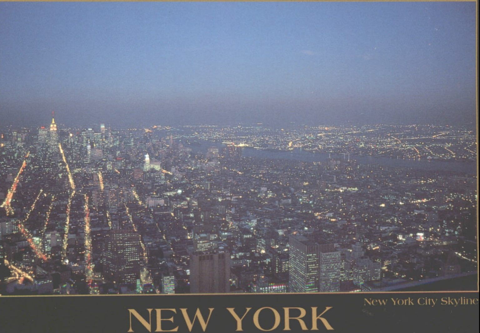 Vintage 1996 New York City Skyline Photo Postcard World Trade Center View