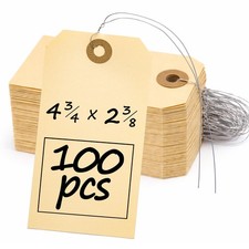 Manila Shipping Tags with Metal Wires   Large Durable Blank Paper Tags 4   x ...