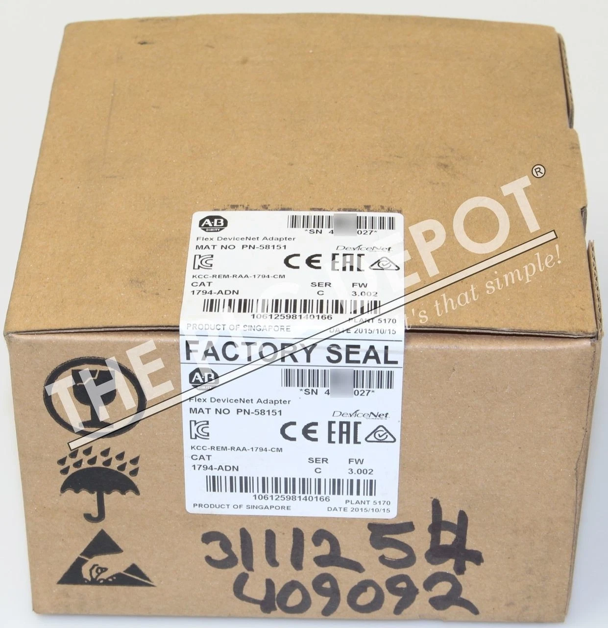 2015 New Sealed Allen Bradley 1794-ADN DeviceNet FLEX 24VDC Media Adapter Module