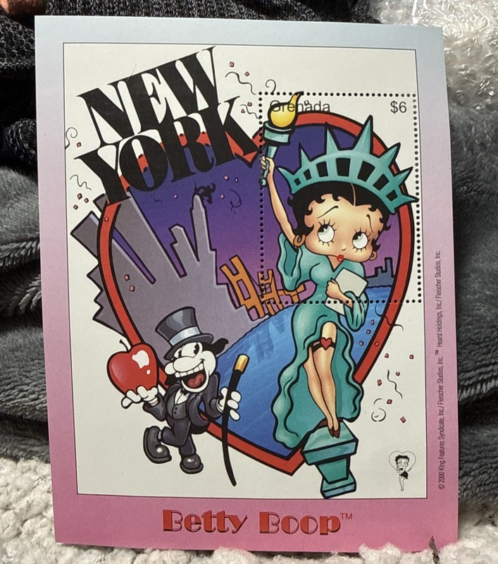 GRENADA BETTY BOOP AS STATUE OF LIBERTY STAMPS SS MNH 2000 ANIMATED CARTOON