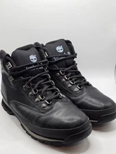 Timberland Black Leather Euro Hiker Mens Boots Size 10