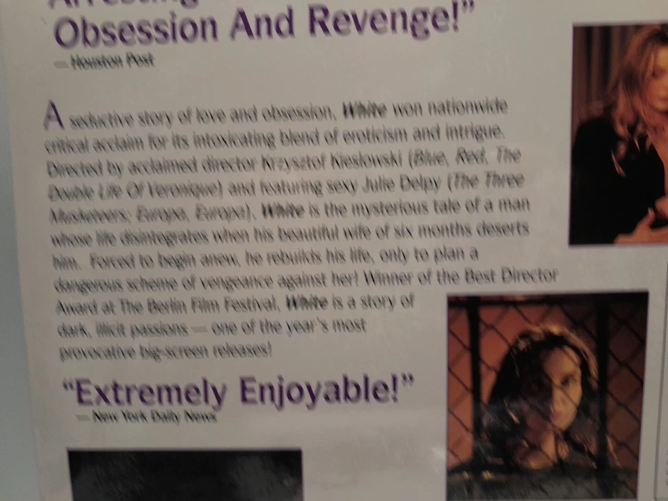 WHITE Laserdisc In FRENCH Zbigniew Zamachowski Julie Delpy SEALED NEW - Image 3 of 4