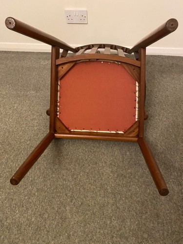 Mid Century Oak Desk/Elbow Chair, Upholstered Drop-in Seat ~ Excellent Condition - Picture 6 of 11