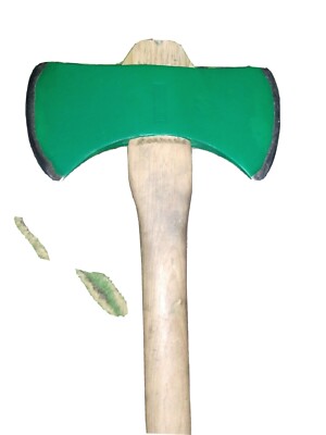 VINTAGE COLLINS 3-1/2 LB DOUBLE BIT AXE, NEW HICKORY 28'' HANDLE ZOMBIE KILLER