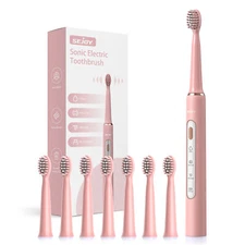 SEJOY Sonic Electric Toothbrush Rechargeable With 7 Brush Heads 3 Modes Timer