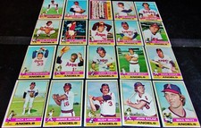 1976 TOPPS BASEBALL CARDS JERRY REMY ROOKIE # 229+ANGELS NEAR COMPLETE TEAM SET