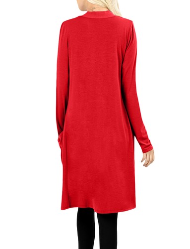NE PEOPLE Damen Basic Langarm vorne offen lässig Taschen Cardigan NEUJ1440 - Bild 16 von 125