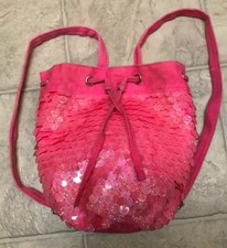 Est. 1989 Place Pink Sparkles Round Bucket Bag Backpack Girls