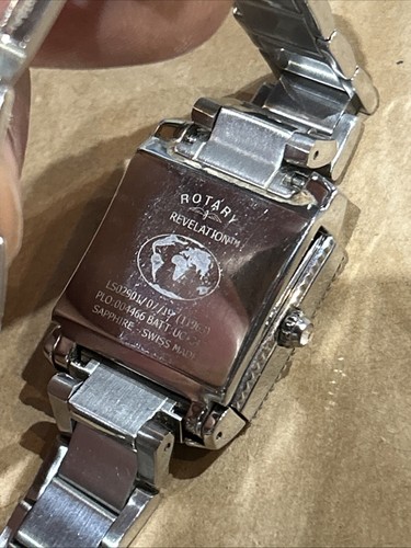 Rotary Revelation Reverso Edelstahl Damen Quarz Tankuhr läuft nicht - Bild 15 von 20