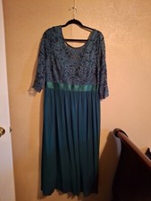 Ever Pretty Lace Maxi Dress Green Size 18 Mother of the Bride