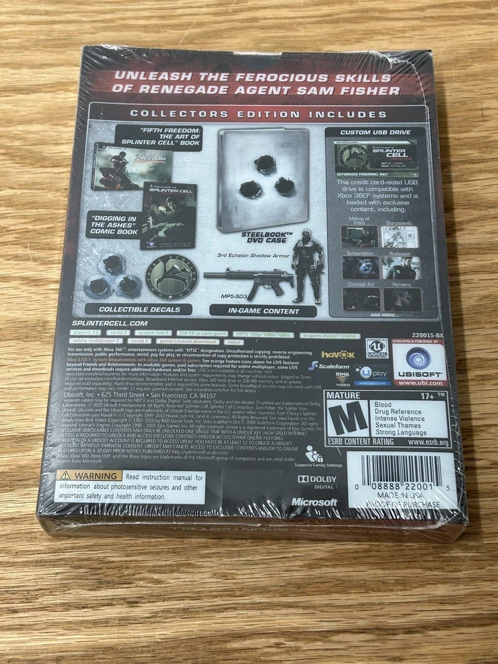 Tom Clancy's Splinter Cell: Conviction - Collector's Edition - Factory Sealed - Image 3 of 4