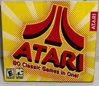 Atari 80 Classic Games In One PC CD-ROM Software Retro Collectionh