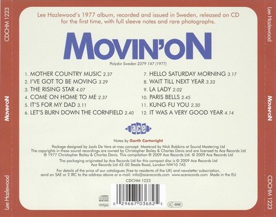 LEE HAZLEWOOD - MOVIN' ON NEW CD