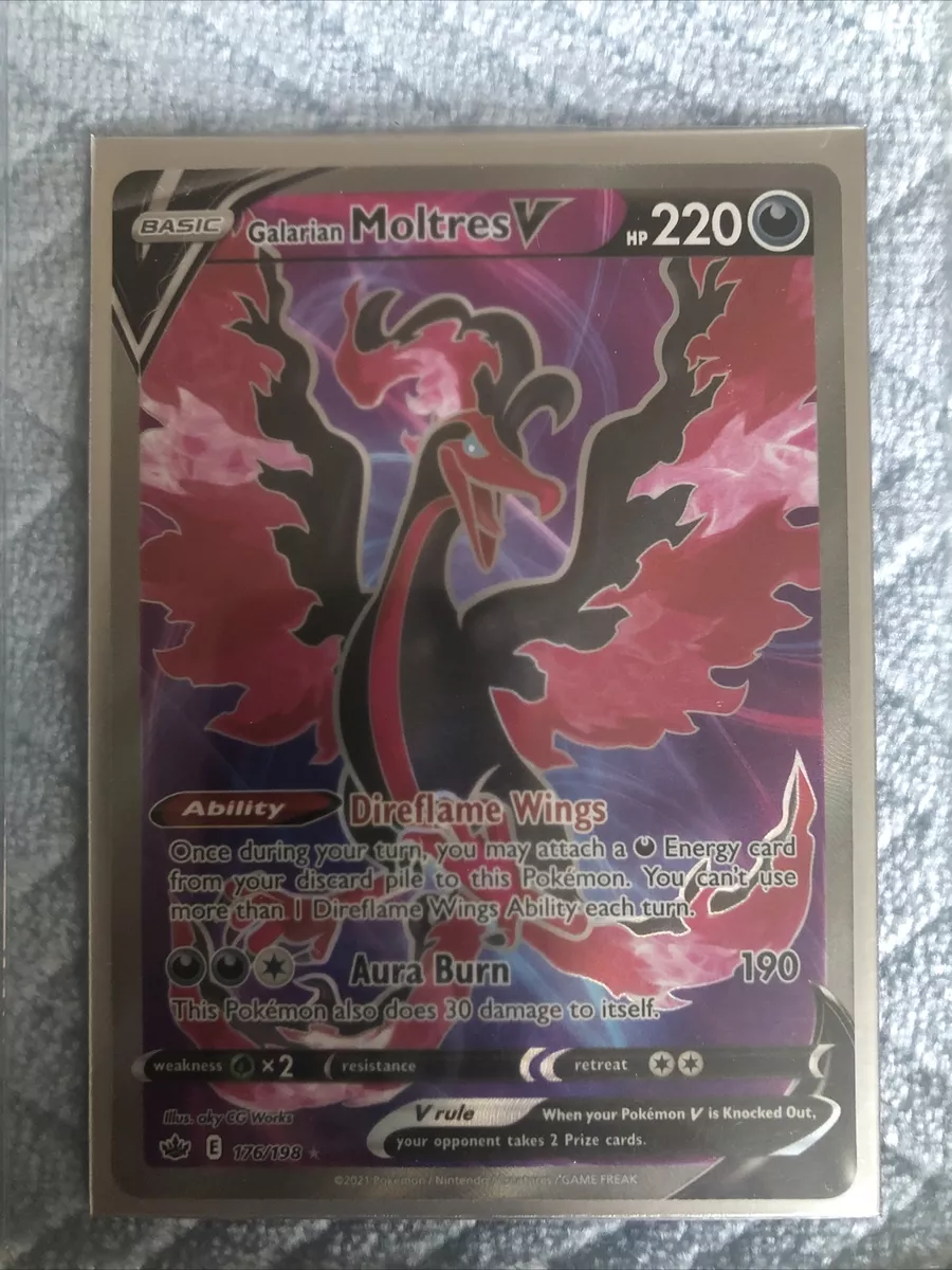 Galarian Moltres V - Chilling Reign Pokémon card 176/198