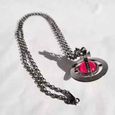 Vivienne Westwood Small Orb Necklace Pendant Purplish red x