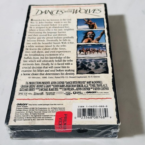 Dances With Wolves - VHS - New Orion Watermark - Kevin Costner - Picture 5 of 8