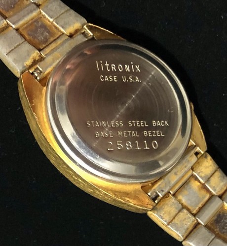 VINTAGE 70ER JAHRE LITRONIX ROTE LED HERREN ARMBANDUHR SAMMLERSTÜCK - Bild 7 von 9