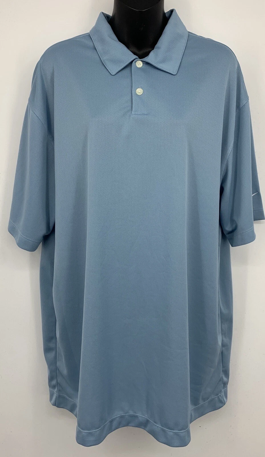 Nike Golf Stay Cool Mens Polo Shirt Extra Large Blue Short Sleeve Collar New