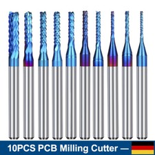 10er Leiterplattenfräser 0,6-3,175 mm Die blaue Beschichtung CNC-Bohrer Fräser 