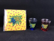 Nickelodeon The Nick Box Double Dare Shot Glass and Coaster Set Glasses New