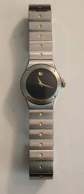 GENUINE MOVADO MUSEUM 2-TONE STAINLESS STEEL LADIES WRIST  display picture 3