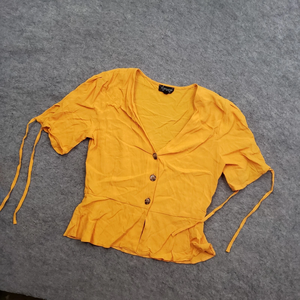 Topshop yellow blouse sales
