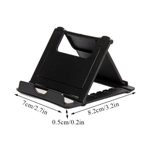 Adjustable Phone Holder Stand Folding Foldable Thin Cradle for Samsung iPhone,, - Picture 2 of 18