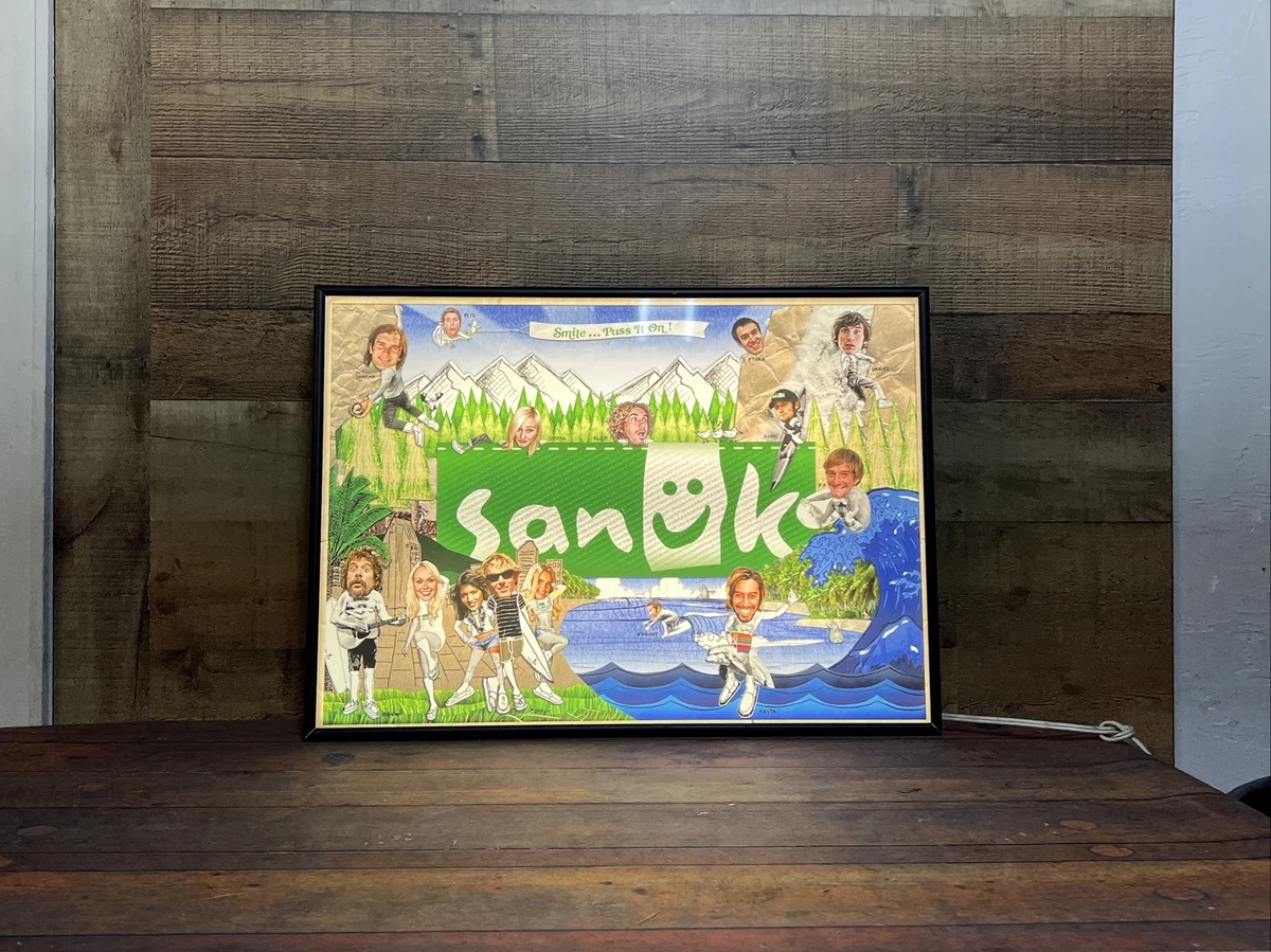 Sanuk Store Display Sandal Flip Flop Yoga Shoes Light Up Sign Decor 25 x18 Rare