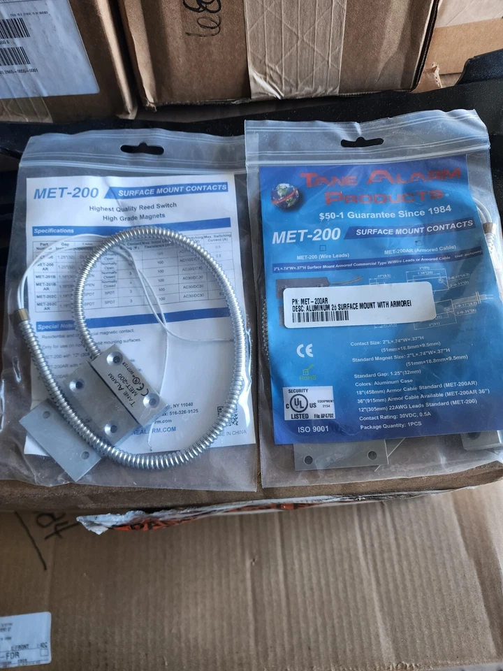 Tane Alarm Products MET-200AR magnetic contacts BRAND NEW