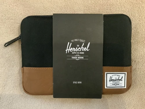 NEW The Herschel Supply Co. Brand iPad Mini Black Sleeve (5.25" x 8.375") 
