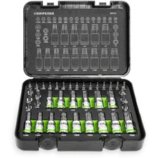 Grip Edge MH38S   38 Pc Master RPT Hex Bit Allen Socket Set Metric & SAE