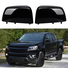 Glossy Black Directly Replacement Side Mirror Covers Caps for 2015-2022 Chevy...