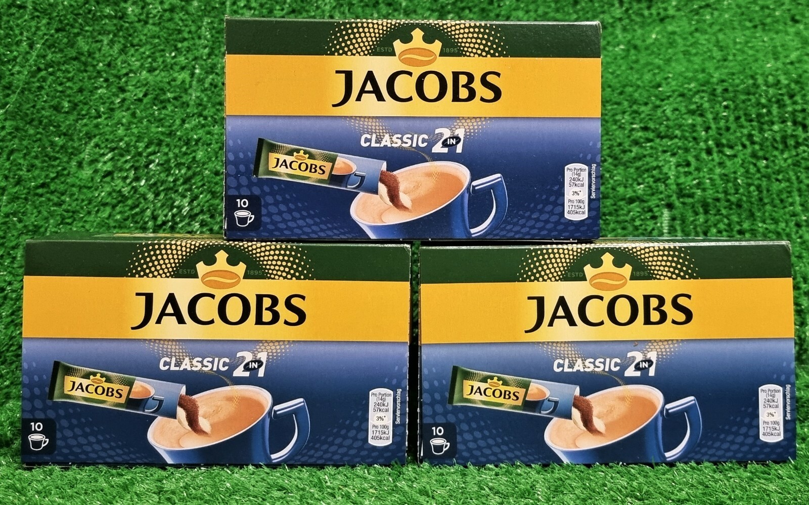(32,14€/kg) 3x Jacobs Kaffee Instant Getränk 2in1 classic 10x14g PK Versand 0€
