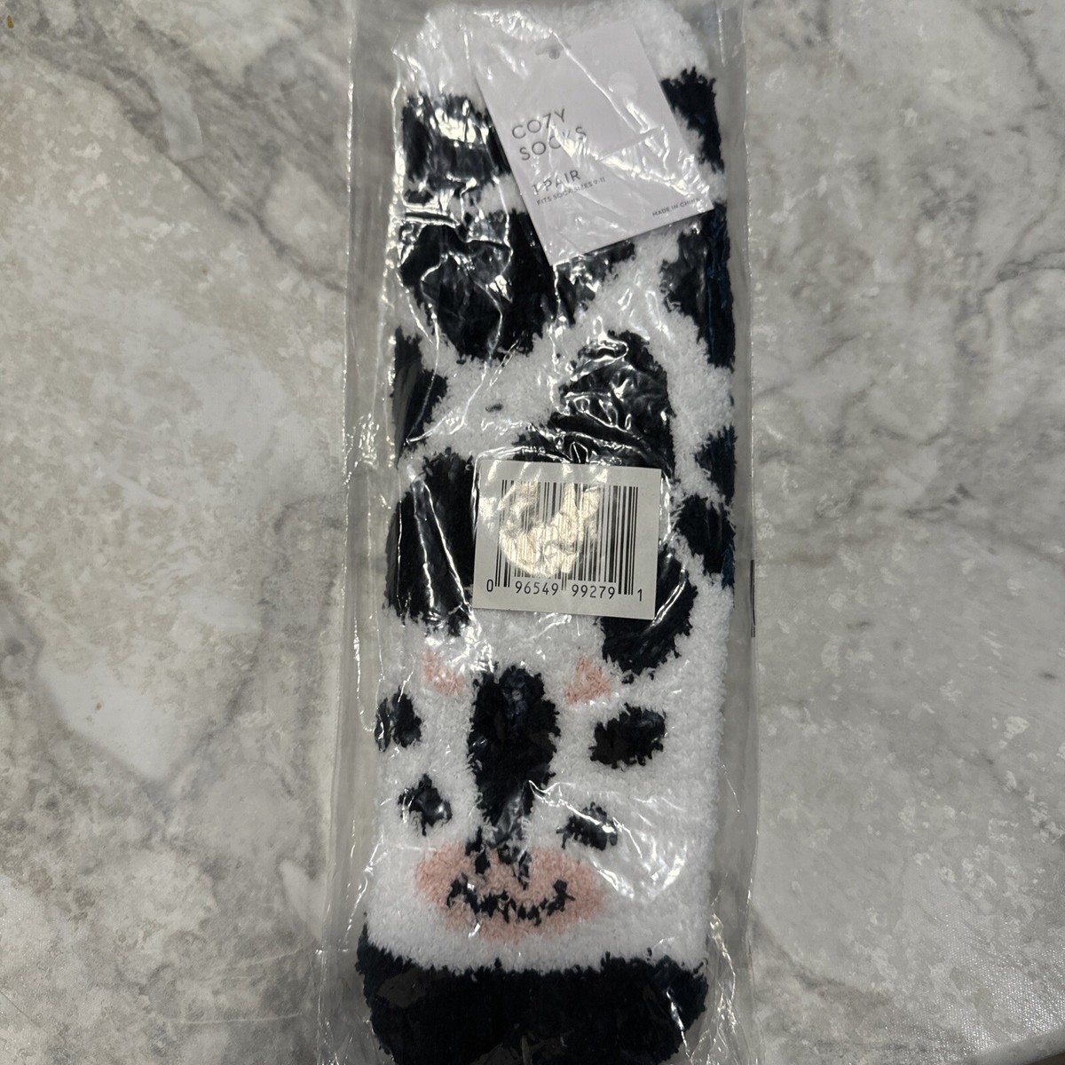 Cow Cozy Socks Women's Sock Size 9-11 NWT | eBay