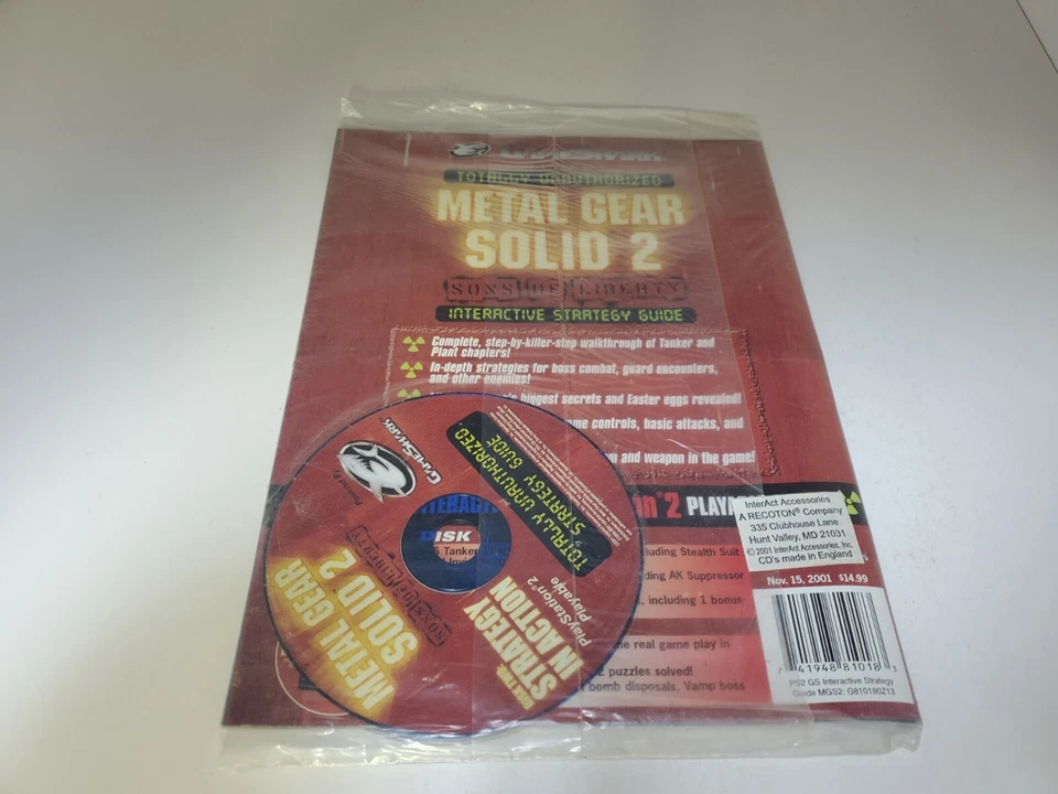 NEW METAL GEAR SOLID 2 STRATEGY GUIDE FOR PS2 PLAYSTATION 2 W/2 GAMESHARK CD'S - Image 4 of 4