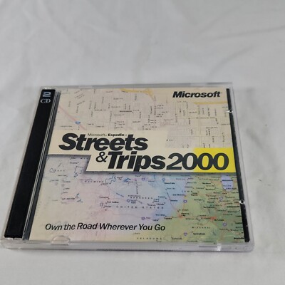 Microsoft Expedia Streets & Trips 2000 Maps Travel Software Vintage