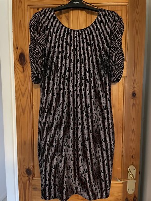 Women Black and Rose Gold Glitter Dress UK Size 14 - by Quiz | eBay UK