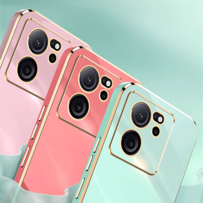 For Xiaomi 13T /13T Pro Shockproof Hybrid Plating Frame Candy Soft