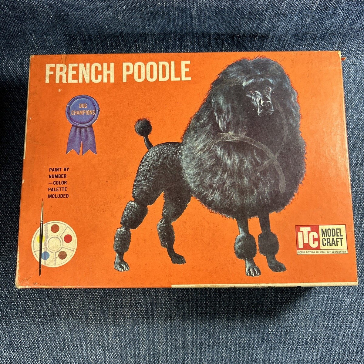 Box Only 1960's FRENCH POODLE Dog Model kit by ITC MODEL CRAFT Box