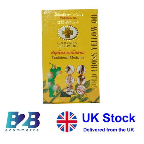GOLD CROSS YELLOW MASSAGE OIL Roll-on Thai Traditional Massage Oil 3ML - Picture 5 of 7