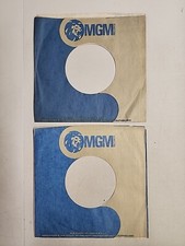 45 RPM 7" RECORD SLEEVES CO. SLEEVE 2 PACK SEE PHOTOS - MGM SLV162 